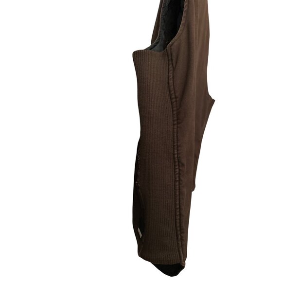 Craftsman Vintage Brown Work Vest Canvas Quilted With Zipper Close & Pockets XL - Picture 3 of 8
